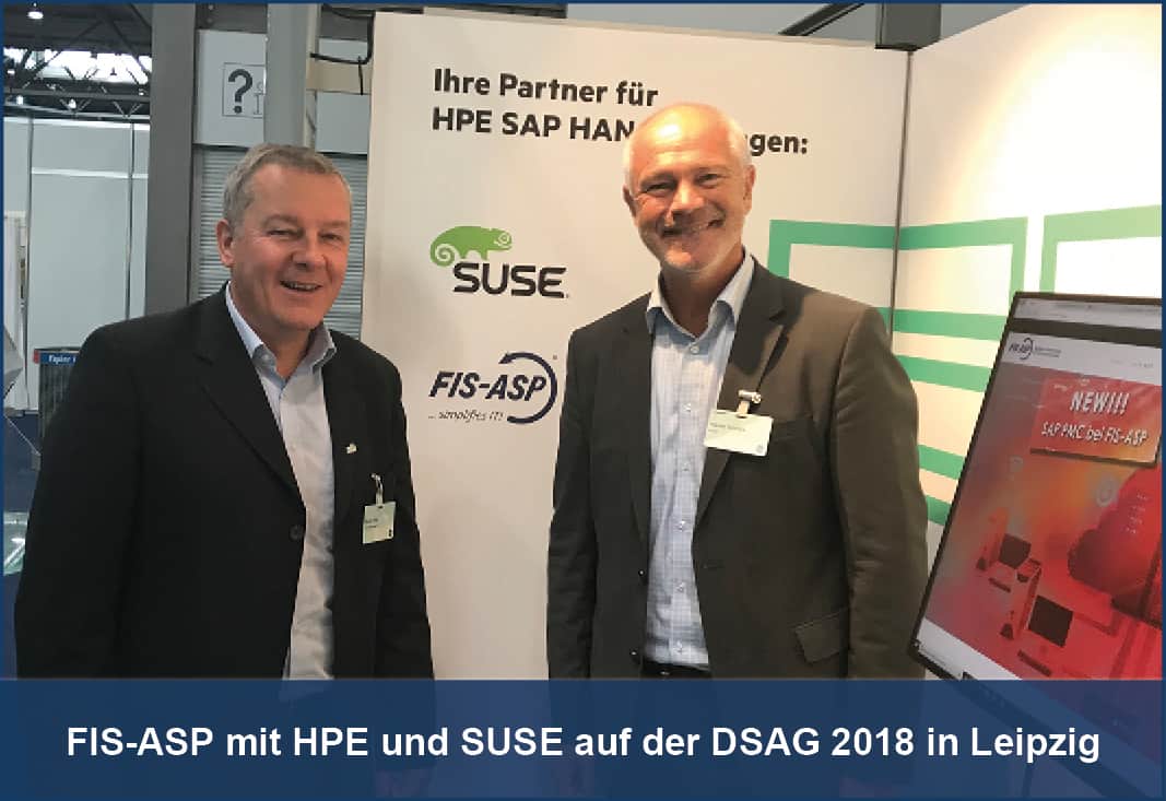 FIS-ASP mit HPE und SUSE auf der DSAG 2018 in Leipzig